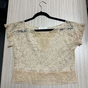 Vintage Maurie Walsh Ivory Lace Top | Bridal Layering Blouse 60s–70s